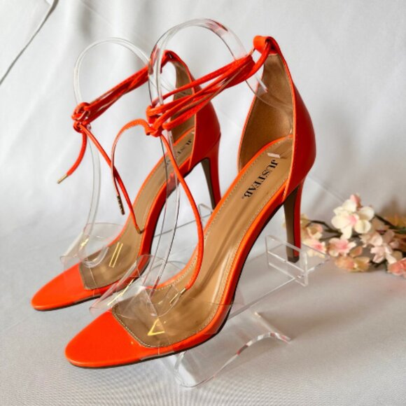 Turn Heads in Vibrant Neon Orange Heels - Picture 1 of 10
